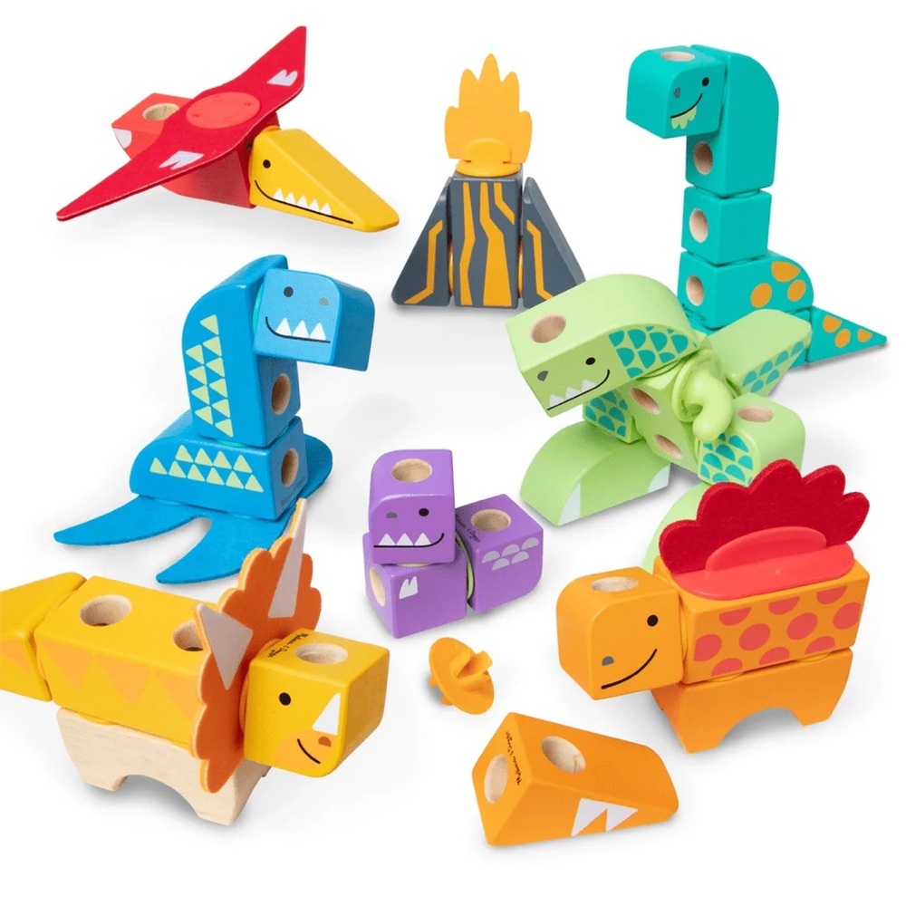 NWT Melissa & Doug BLOCKABLES™ Dinosaur Play Set - Picture 11 of 11